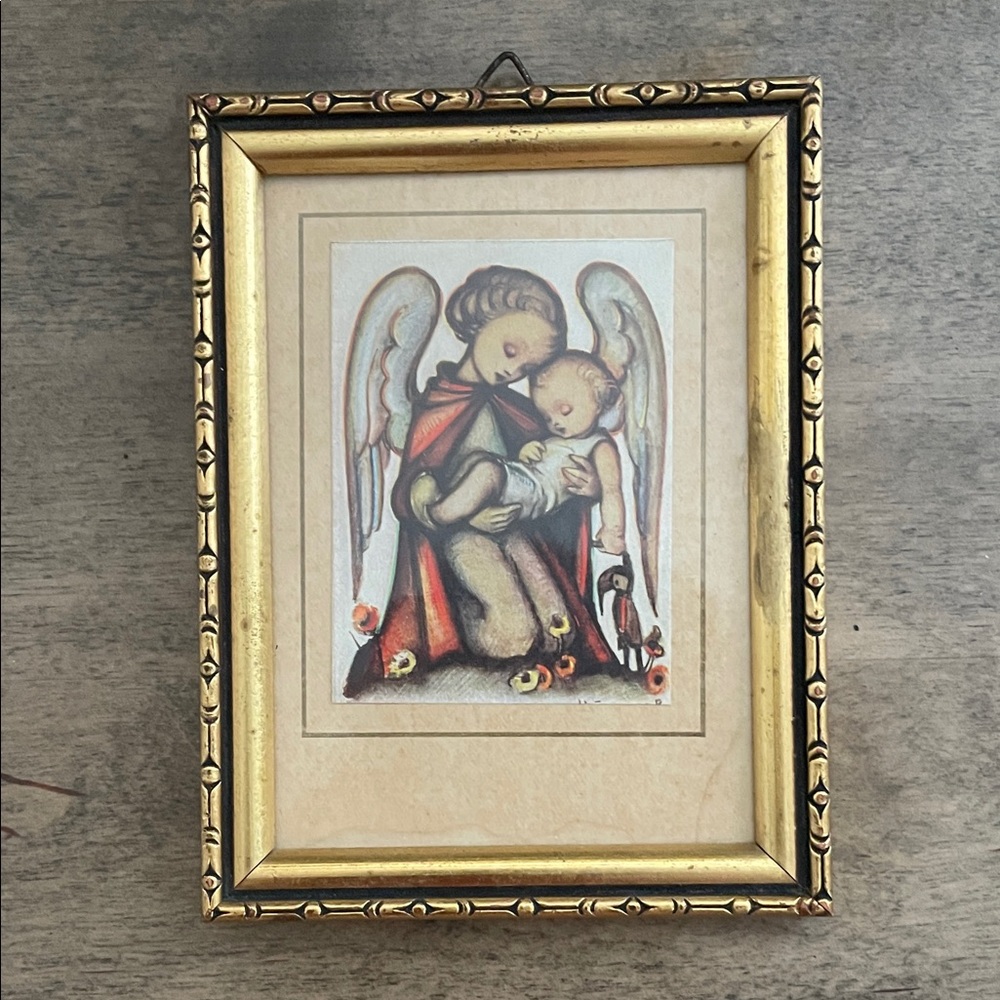 Framed Hummel Angel & Jesus Wall Picture